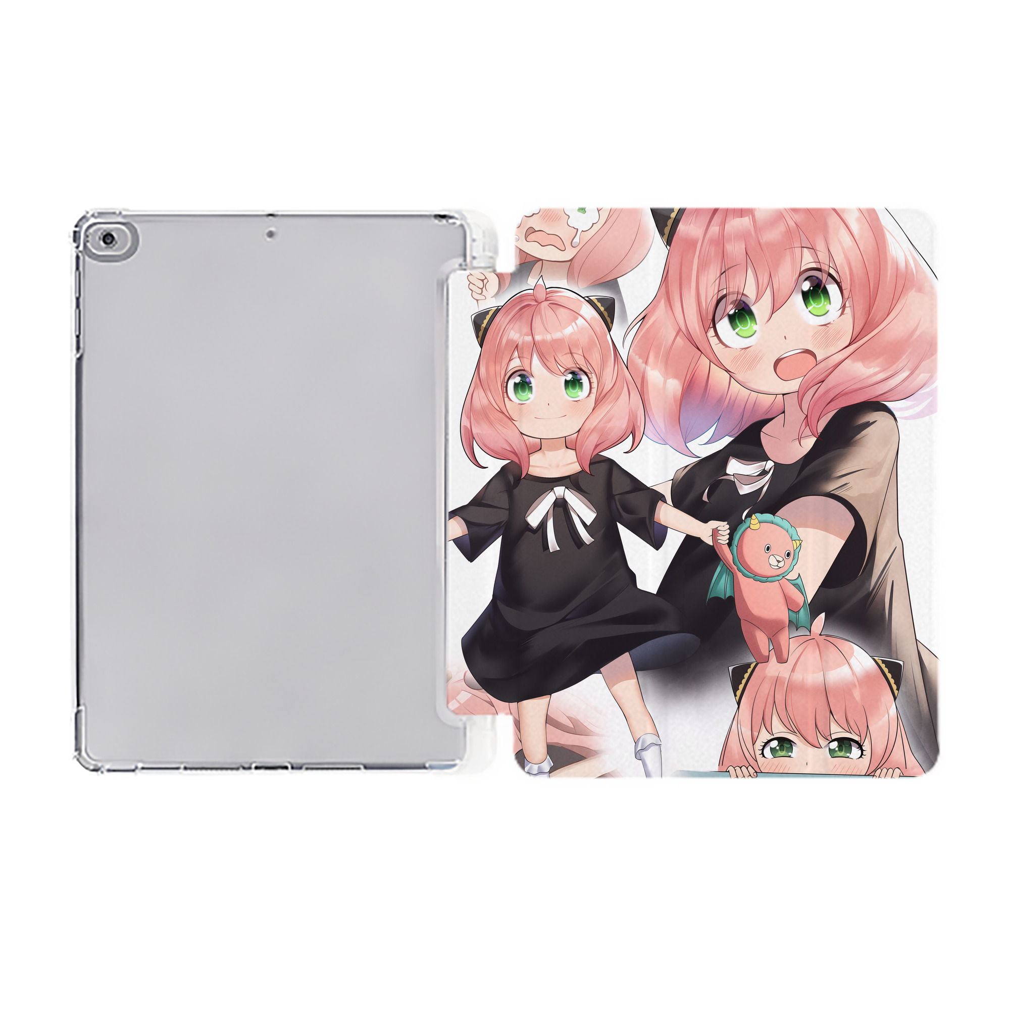 （画像用） SPY×FAMILY间谍家家酒 IPad ケース ペン収納付き 三つ折りスタンド PUレザー×シリコン 対応機種9.5/10.5/10.9インチ